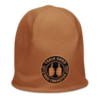 ThatXpression Fashion Badge Brown Tan Unisex Beanie