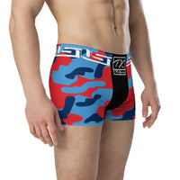 ThatXpression Fashion Tennessee Camo Themed Navy Red Boxer Briefs