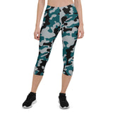 ThatXpression Fashion Philadelphia Black Green Camo Scheme Capri Leggings