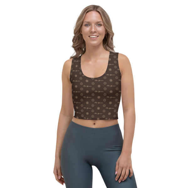 ThatXpression Fashion's Elegance Collection Brown and Tan Crop Top