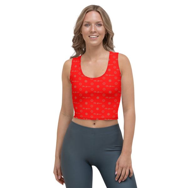 ThatXpression Fashion's Elegance Collection Red and Tan Crop Top