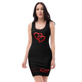 ThatXpression's Be My Valentine's Black And Red Hearts Dress