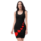 ThatXpression's Be My Valentine's Black And Red Hearts Dress
