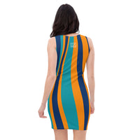 ThatXpression's Miami Themed Blue & Orange Savage Fitted Dress Collection