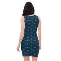 ThatXpression Elegance Green Navy Party Club Racerback Dress