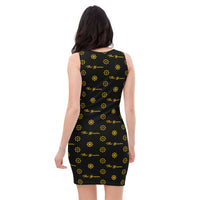 ThatXpression Elegance Black Yellow Party Club Racerback Dress