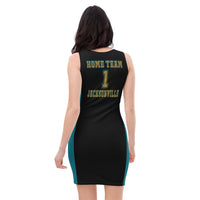 ThatXpression Home Team Jaguars Jersey Themed Dress