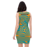 Queen'n Queen Of Spades Orange Teal Party Dress