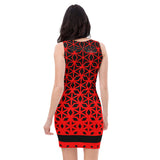 Queen'n Queen Of Spades Black Red Diamond Pattern Party Dress