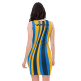 Queen'n Queen Of Spades Multi Colored Striped Party Dress