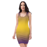 ThatXpression's Purple and Gold Urban Fashionable Fitted Dress