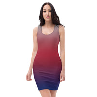 ThatXpression's Red & Silver Urban Fashion Fitted Dress