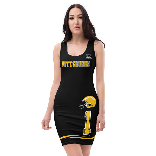 ThatXpression Fashion His & Hers Steelers Themed Home Team Super Fan Dress