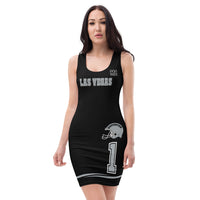 ThatXpression Fashion Fitness Las Vegas Sports Themed Fan Fitted Dress