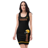 ThatXpression Fashion Washington Sports Themed Fitted Football Dress
