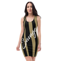 ThatXpression's New Orleans Savage Themed Black & Gold Savage Fitted Dress Collection