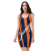 ThatXpression's Chicago Themed Blue & Orange Savage Fitted Dress Collection