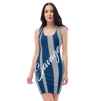 ThatXpression's Indianapolis Themed Blue & Grey Savage Fitted Dress Collection