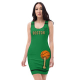 ThatXpression Fashion Boston Home Team Black Green Gold Fitted Dress