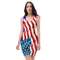 ThatXpression 1776 United States Independence Racerback Flag Dress