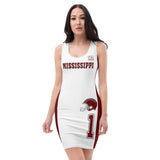 ThatXpression Fashion Mississippi Red White Jersey Themed Racerback Dress