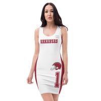 ThatXpression Fashion Arkansas Red Gray Jersey Themed Racerback Dress