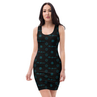 ThatXpression Elegance Teal Black Party Club Racerback Dress