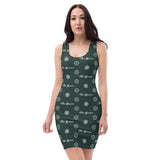 ThatXpression Elegance Green White Party Club Racerback Dress