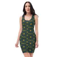 ThatXpression Elegance Green Gold Party Club Racerback Dress