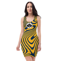 Queen'n Queen Of Spades Navy Gold Party Dress