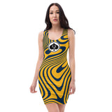 Queen'n Queen Of Spades Navy Gold Party Dress