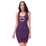 Queen'n Queen Of Spades Blue Red Party Dress