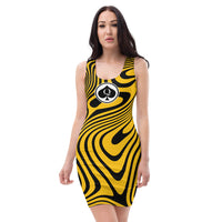 Queen'n Queen Of Spades Black Yellow Party Dress