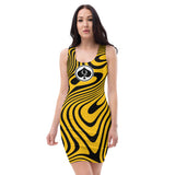 Queen'n Queen Of Spades Black Yellow Party Dress