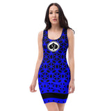 Queen'n Queen Of Spades Black Purple Diamond Pattern Party Dress