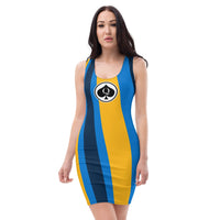 Queen'n Queen Of Spades Multi Colored Striped Party Dress