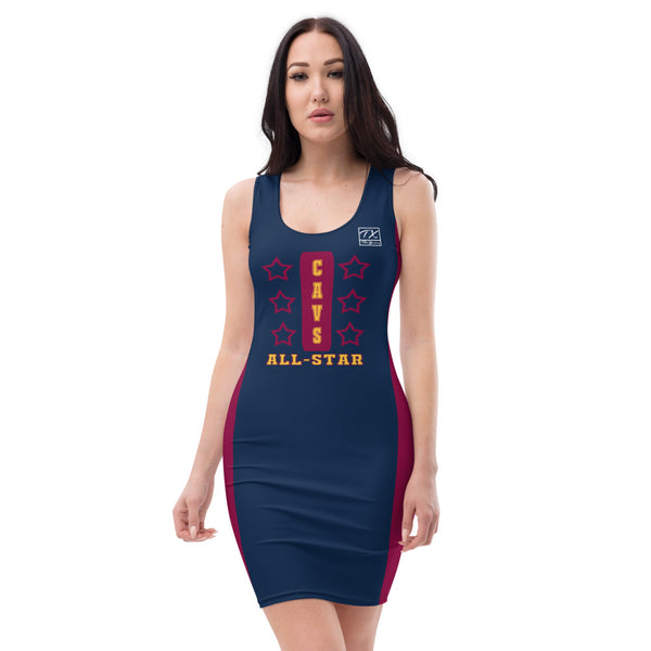ThatXpression All Star Fans Cavs Jersey Theme Dress ThatXpression All Star Fans Cavs Jersey Theme Dress