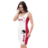 ThatXpression Fashion Ohio Red White Jersey Themed Racerback Dress