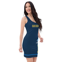 ThatXpression Superfan Themed San Diego Multi Color Fitted Dress