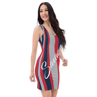 ThatXpression's New England Themed Red & Blue Savage Fitted Dress Collection