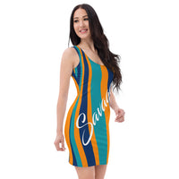 ThatXpression's Miami Themed Blue & Orange Savage Fitted Dress Collection