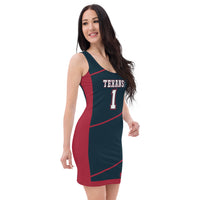 ThatXpression Fashion Texans Swag Themed Racerback Dress