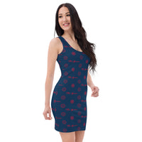 ThatXpression Elegance Red Navy Party Club Racerback Dress