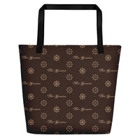 ThatXpression Fashion Elegance Collection Brown and Tan Beach Bag