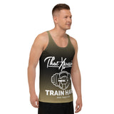 ThatXpression Train Hard & Takeover Barbell Men's Tank Top