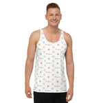 ThatXpression Fashion Elegance Collection White and Tan Tank Top