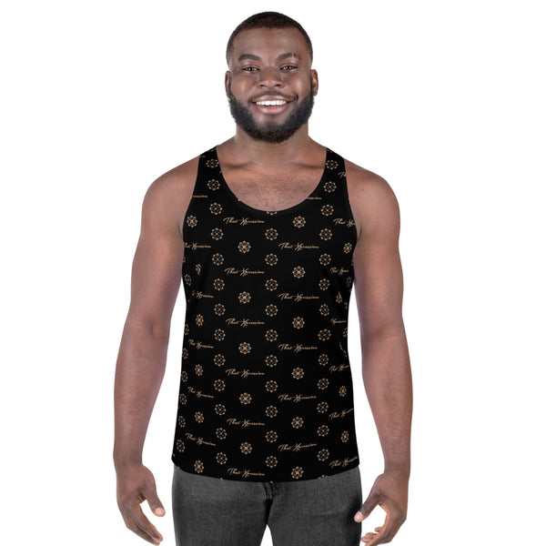 ThatXpression Fashion Elegance Collection Black and Tan Tank Top