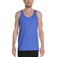 ThatXpression Fashion Elegance Collection Blue and Tan Tank Top