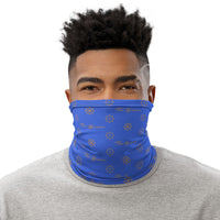 ThatXpression Fashion Elegance Collection Blue and Tan Neck Gaiter