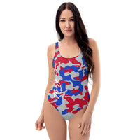 ThatXpression Fashion Camo Detroit Themed One-Piece Swimsuit